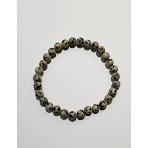 Natural Stone Stretch Bracelets Dalmatian Jasper 6mm